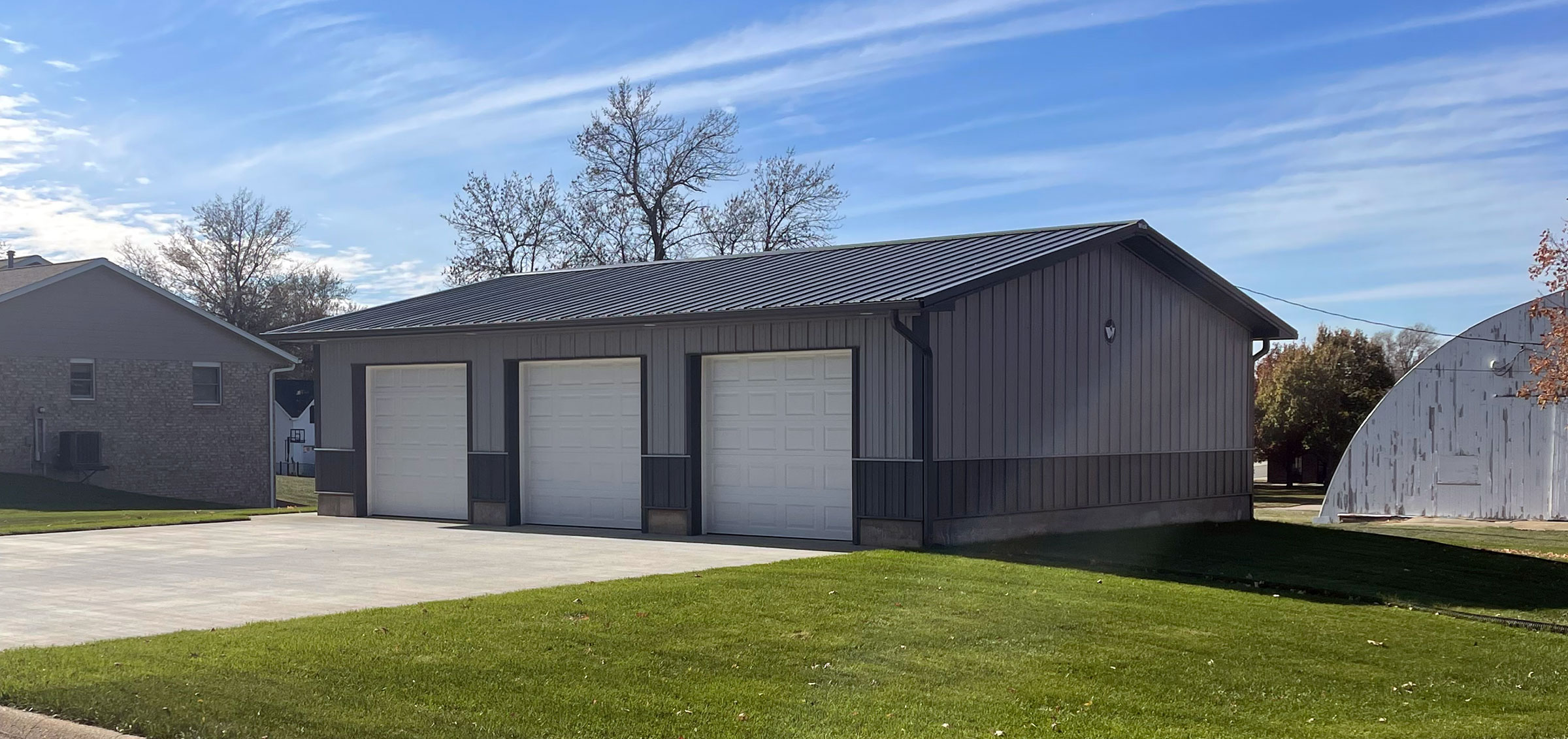 post frame suburban building